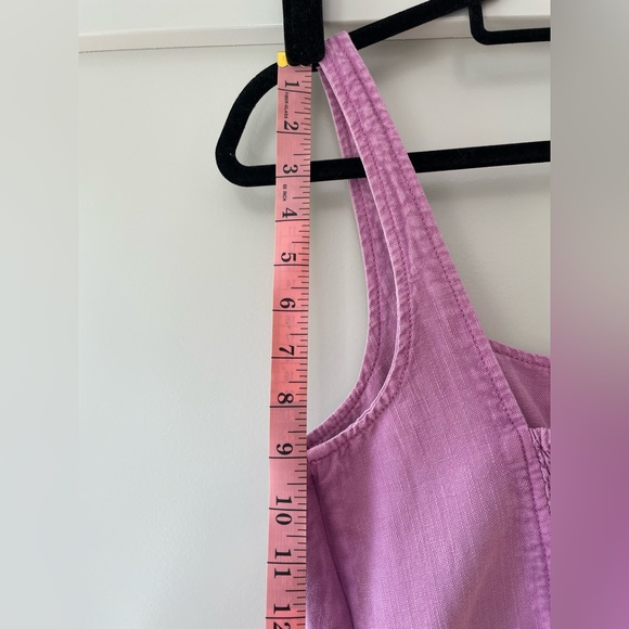 Pilcro Corset Tank Anthropologie Smocked Cropped Lilac Sleeveless Top, M, NWT - Picture 10 of 14